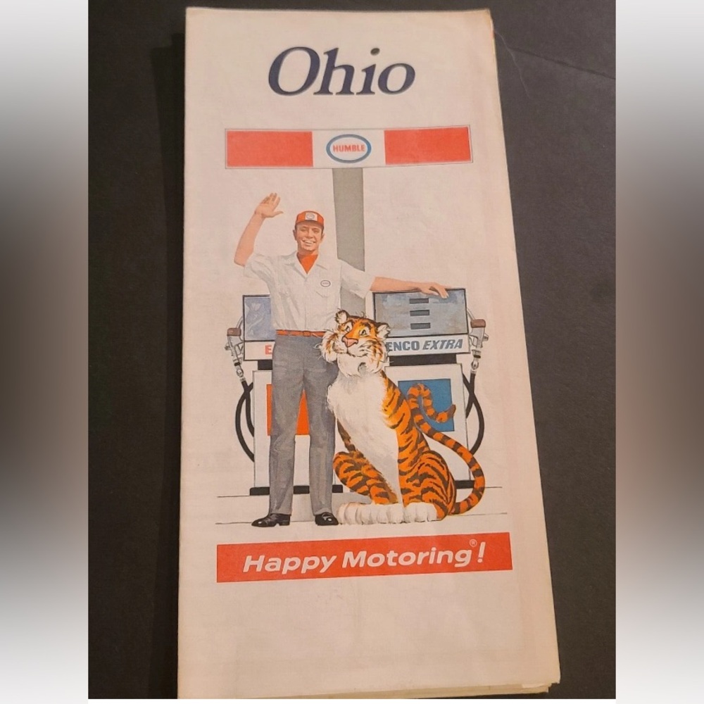 3-1970 Humble Oil Company Ohio Map Never Opened
3/$20